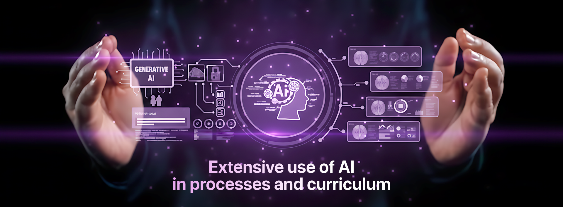Extensive use of AI in processes and curriculum